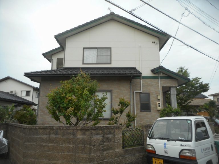 米子市中島 I様邸 外壁塗装工事_施工前住宅