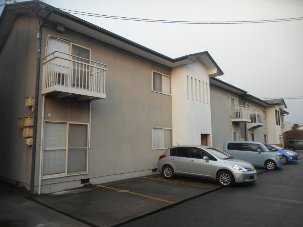 米子市車尾_4世帯×2棟アパート_外壁塗装工事