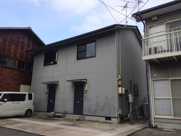 米子市車尾_4世帯×2棟アパート_外壁塗装工事
