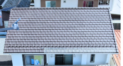 上空から撮影した屋根