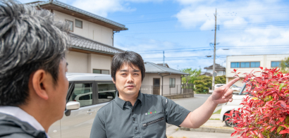 お客様と話している様子
