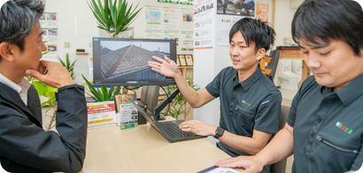 お客様対応している様子